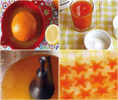 Préparation recette Pate de fruits à l'orange