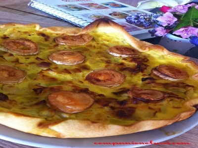 Tarte aux poireaux et au chèvre
