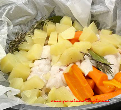 Morue carottes et pommes de terre à la vapeur