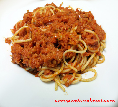 Spaghetti bolognaise de thon