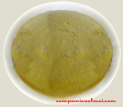 Crème de haricots verts au curry