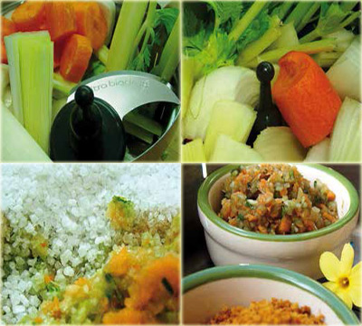 Préparation recette Granulés de bouillon de légumes