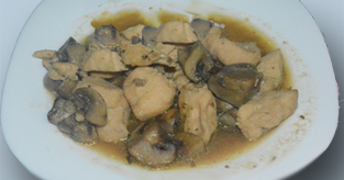 Poulet aux champignons sauce soja