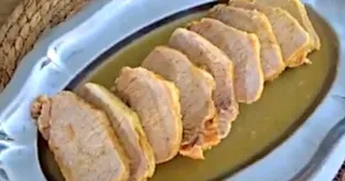 Rôti de porc miel moutarde cuit au companion